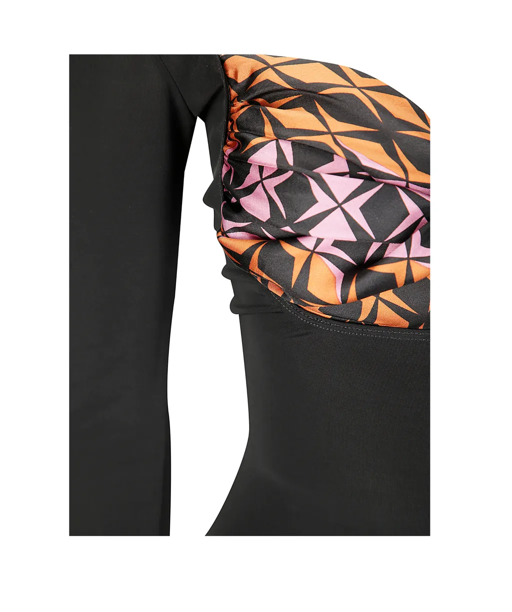 Regenerated Scarf-Detailing Fitted Dress