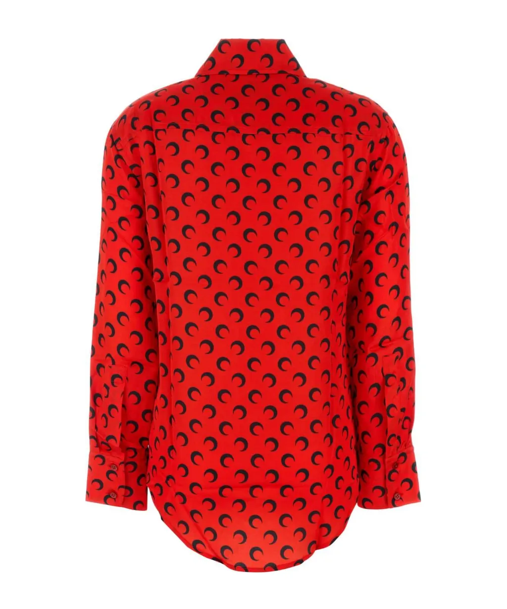 Moon-Jacquard Buttoned Shirt