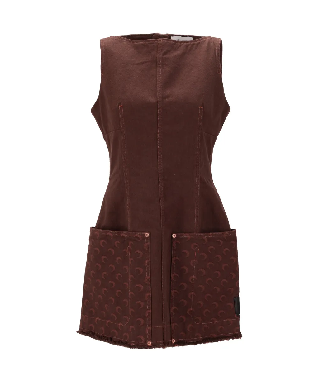 Moon Jacquard Twill Mini Dress