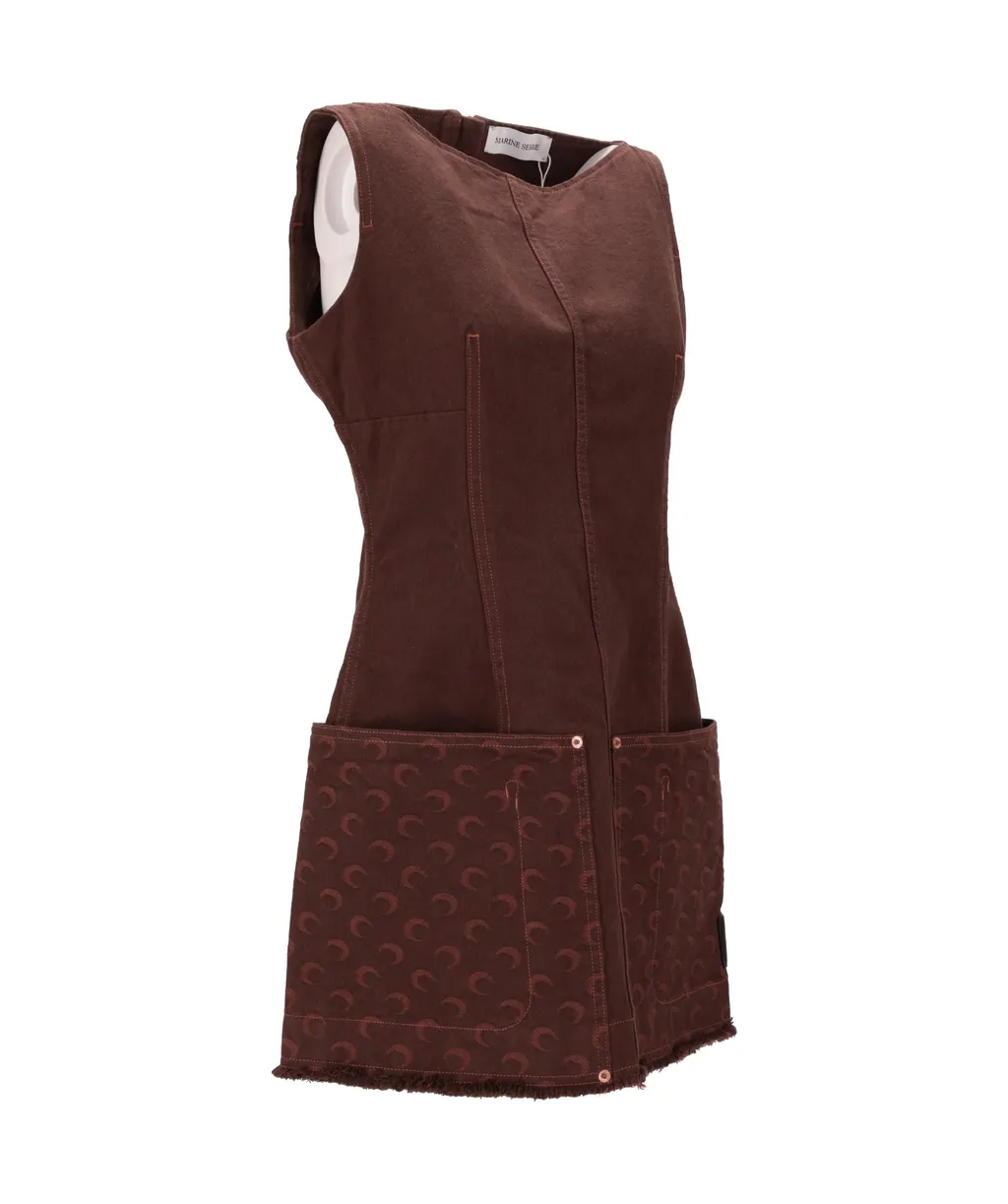 Moon Jacquard Twill Mini Dress
