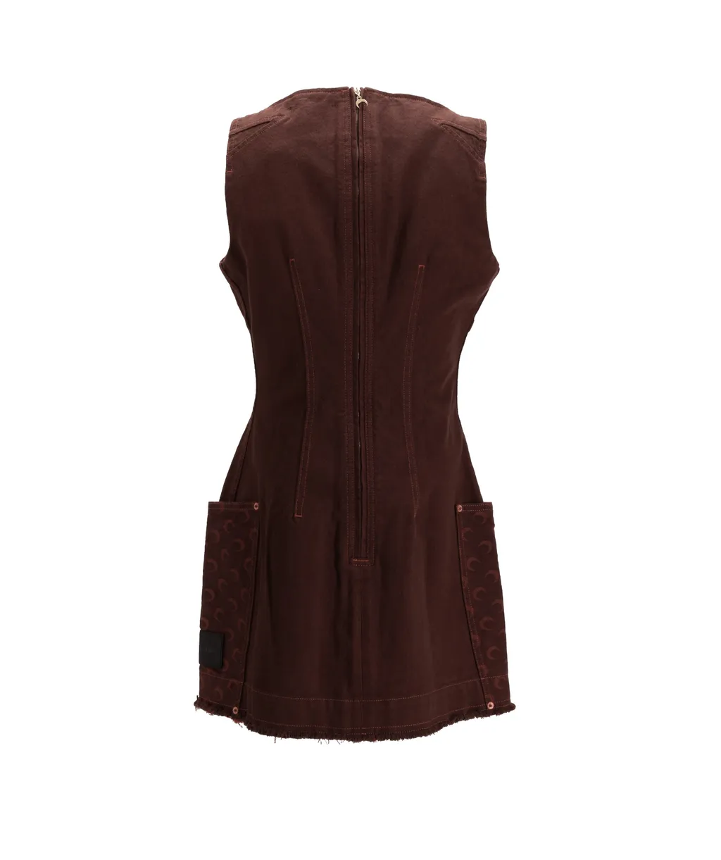 Moon Jacquard Twill Mini Dress