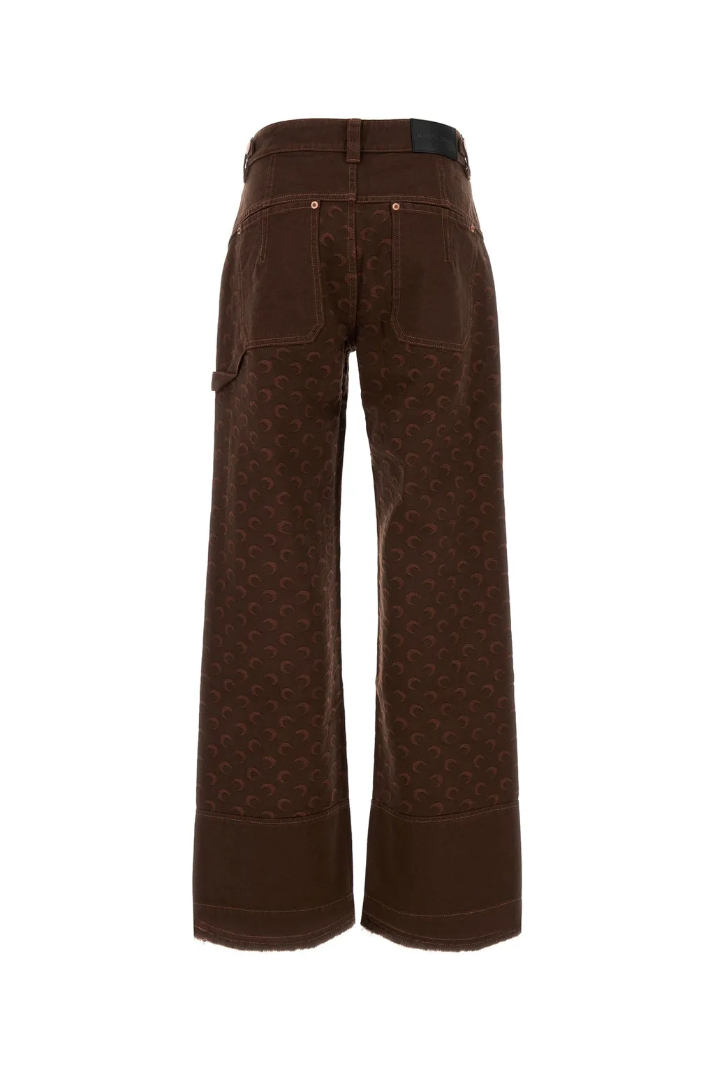 Moon-Jacquard Wide-Leg Jeans