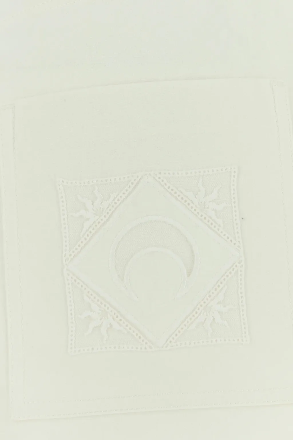 Lace-Detailed Straight Trousers