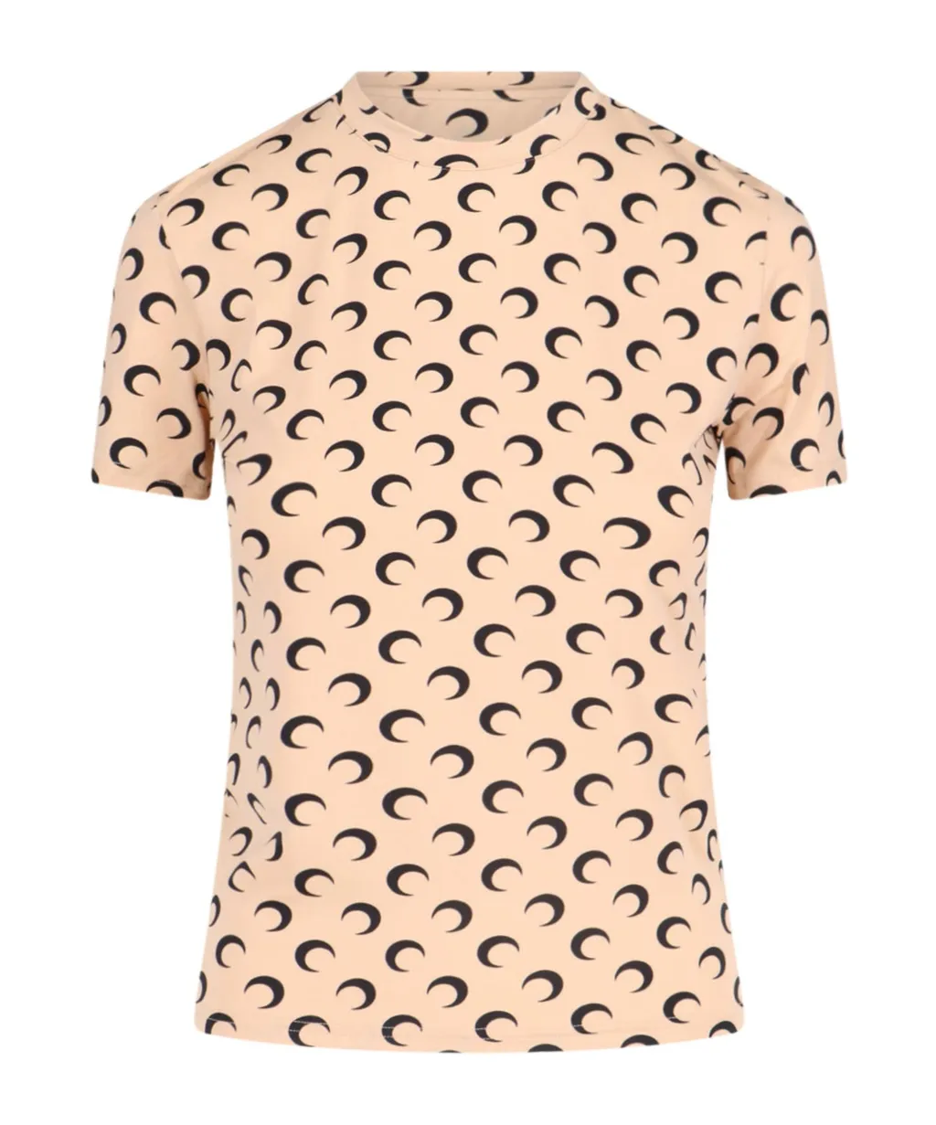 Crescent Print Crewneck T-Shirt