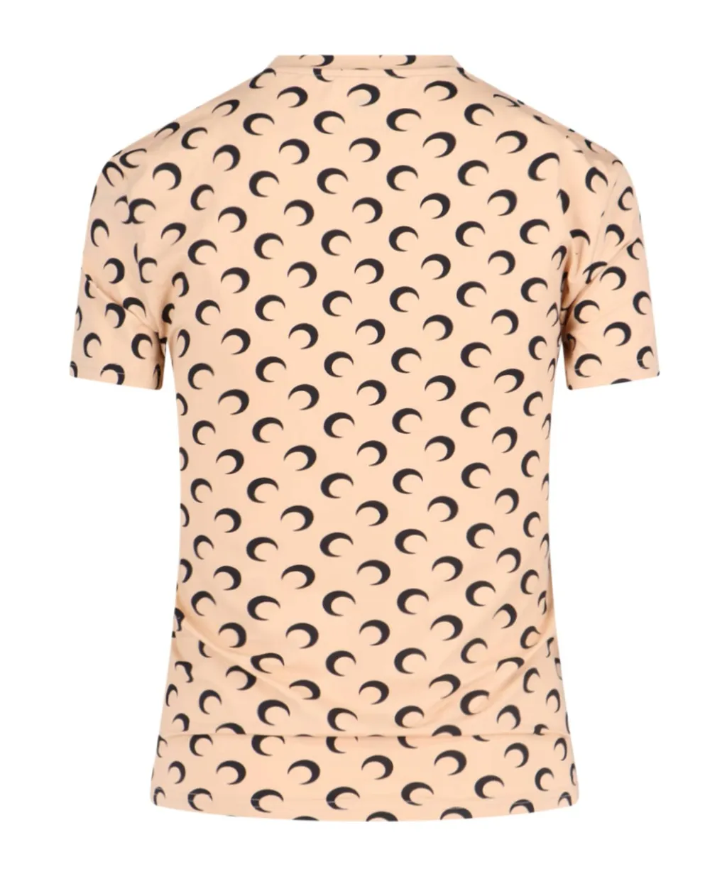 Crescent Print Crewneck T-Shirt