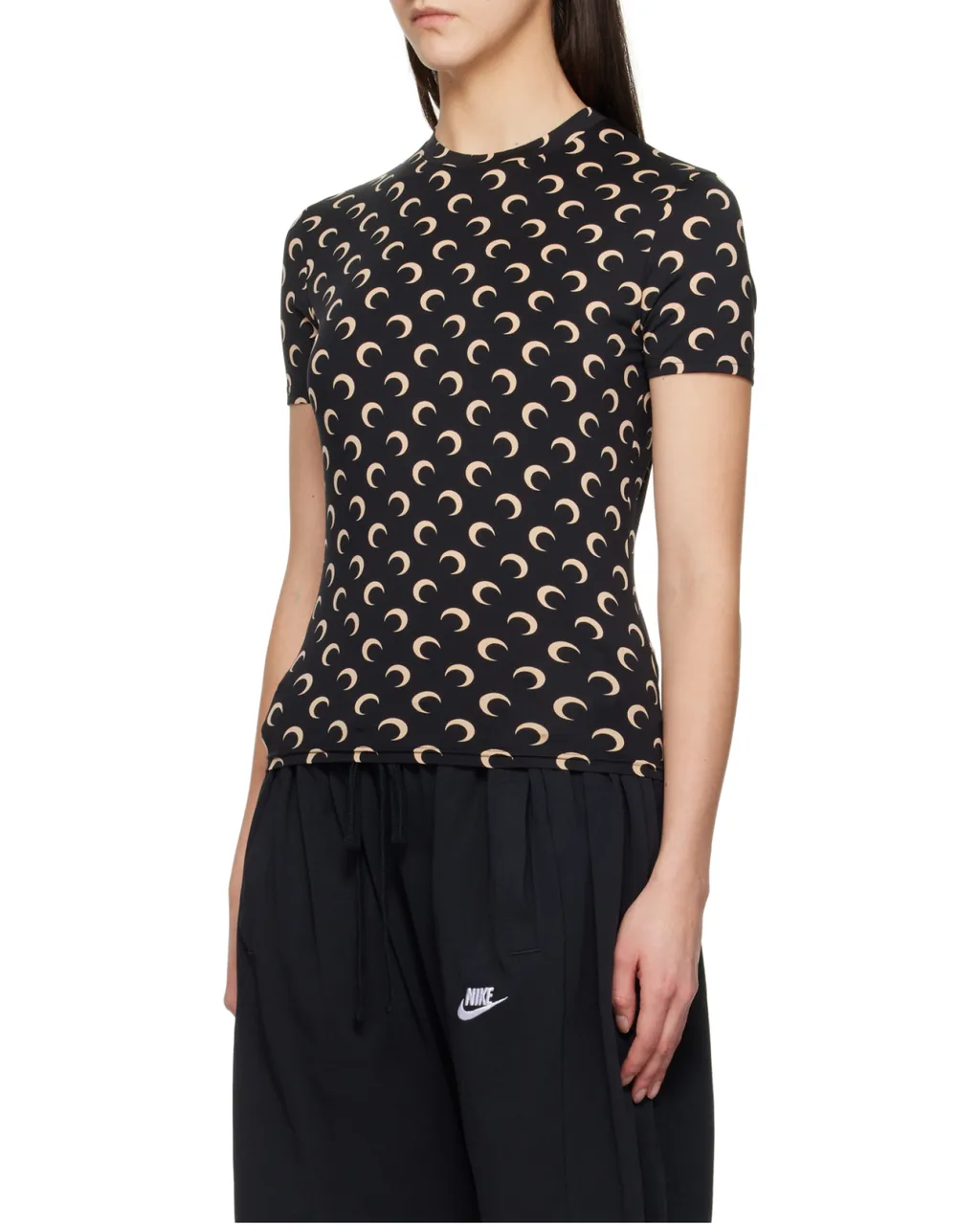 Crescent Print Crewneck T-Shirt