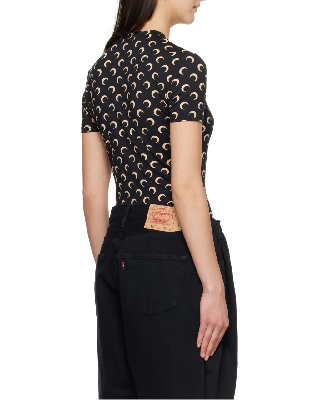 Crescent Print Crewneck T-Shirt