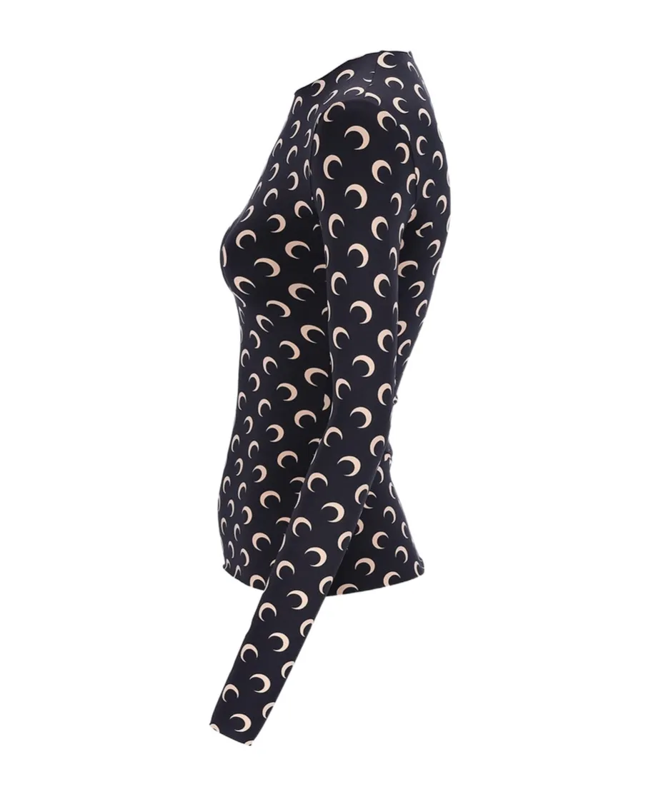 Recycled Moon Jersey Second Skin Asymmetric Top
