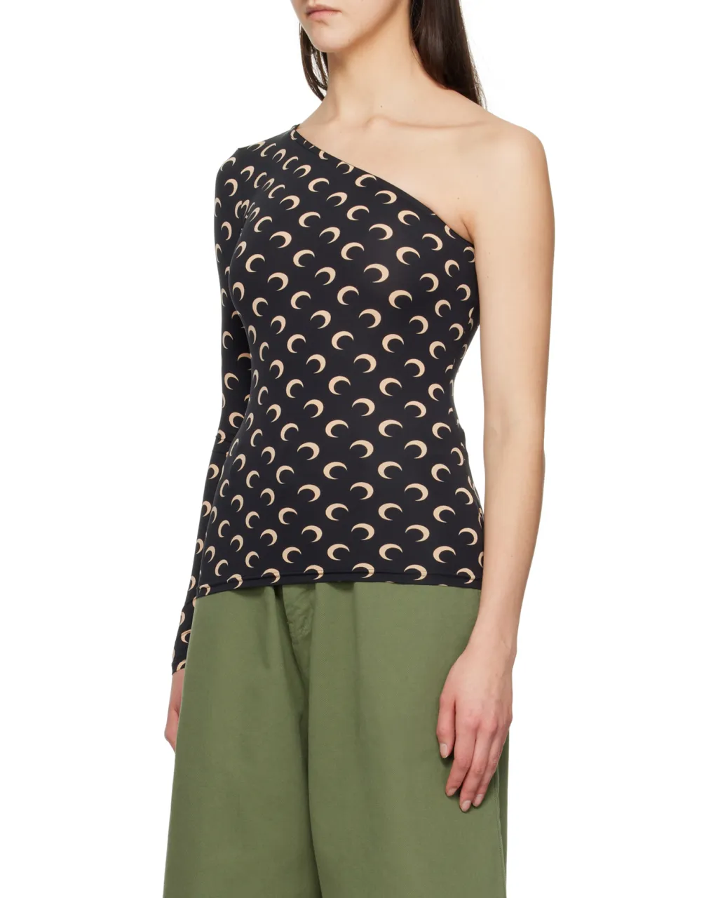 Recycled Moon Jersey Second Skin Asymmetric Top