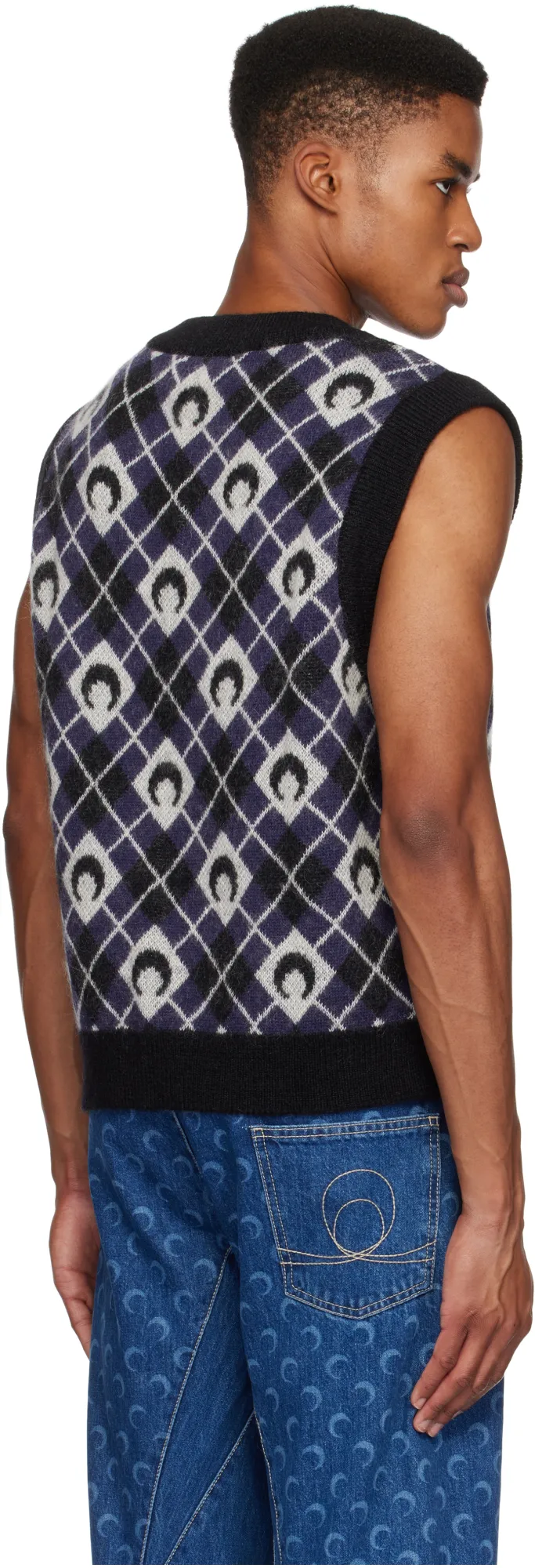 V-Neck Argyle Vest