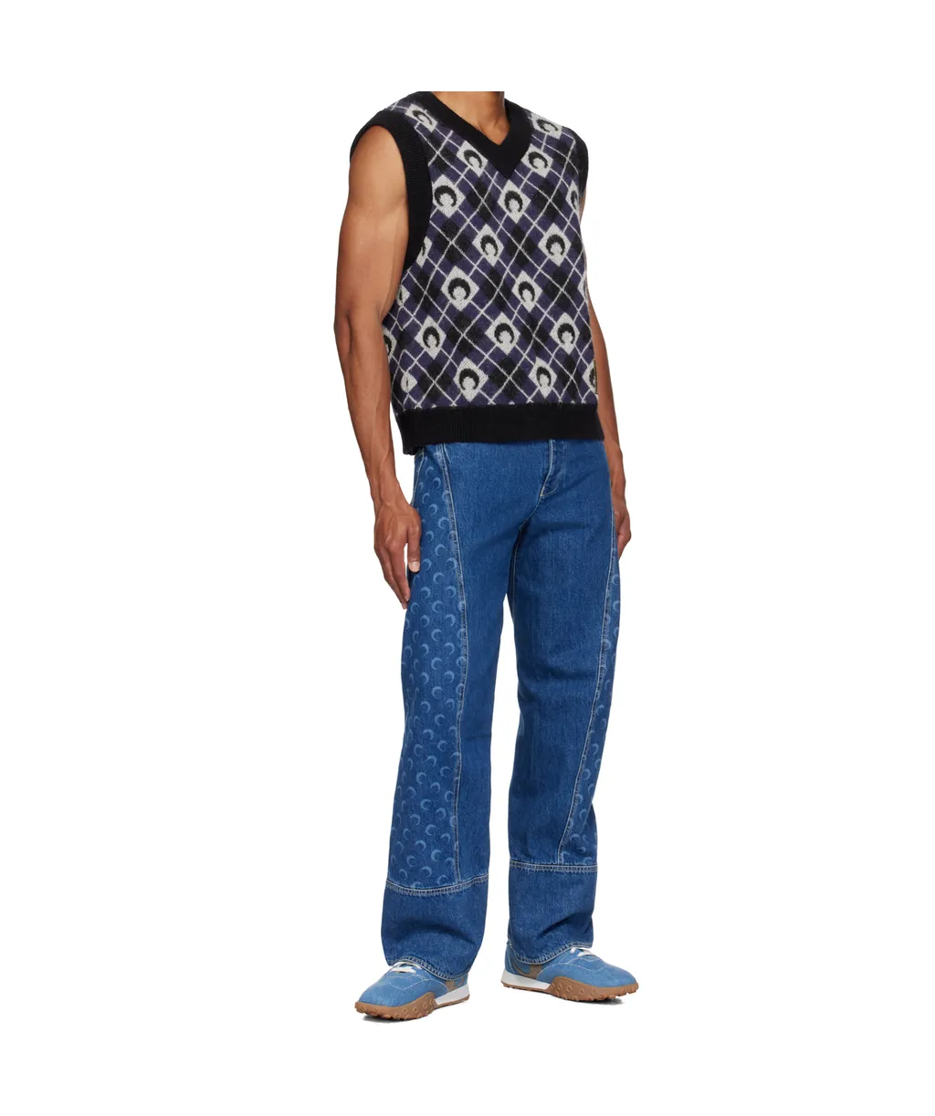 V-Neck Argyle Vest
