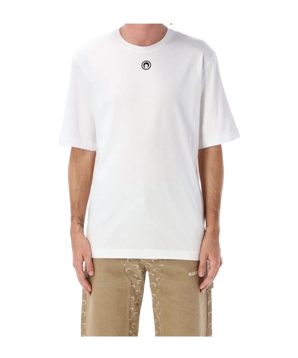 Moon Embroidered Crewneck T-Shirt
