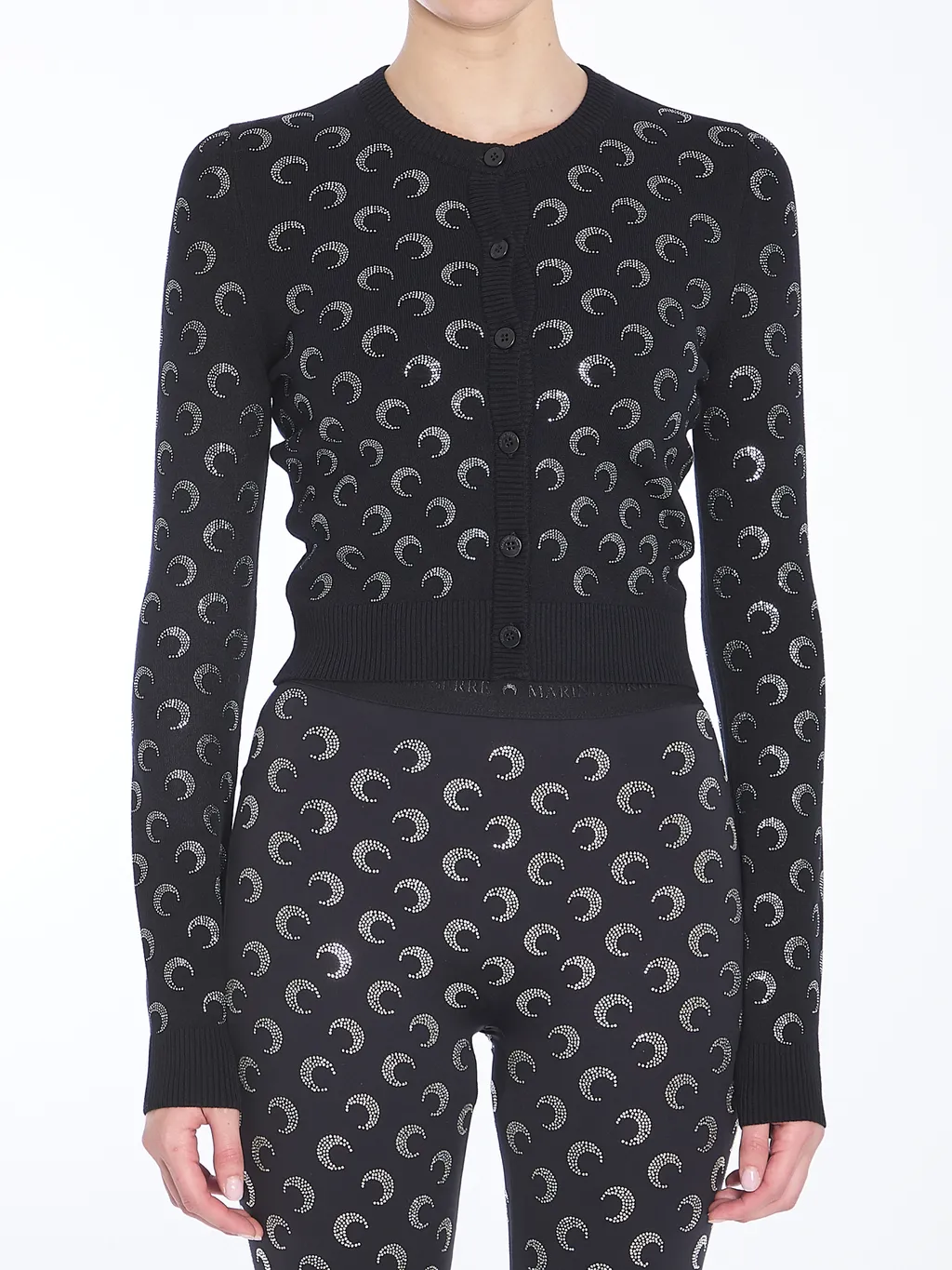 Rhinestoned Embellished Knit Cardigan