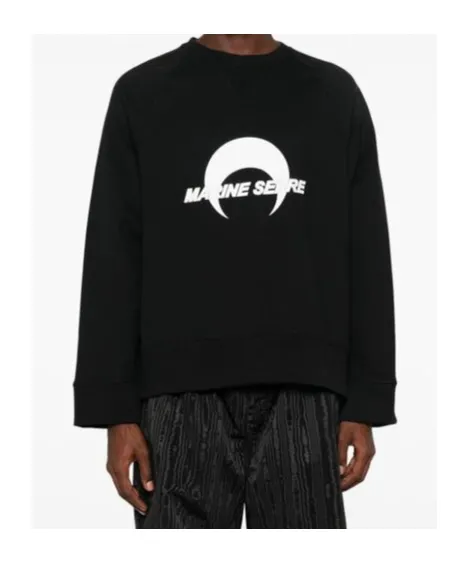 Moon Logo Printed Crewneck Sweatshirt