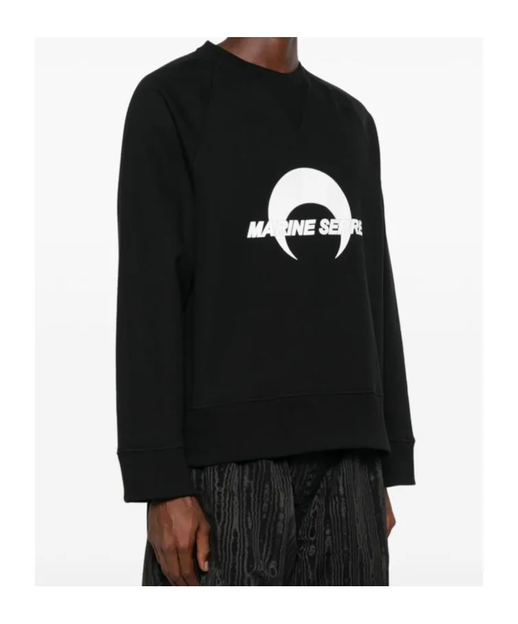 Moon Logo Printed Crewneck Sweatshirt