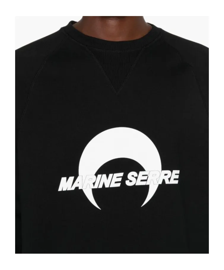 Moon Logo Printed Crewneck Sweatshirt