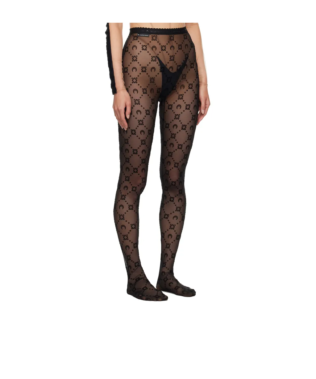 Logo Pattern Detail Pantyhose