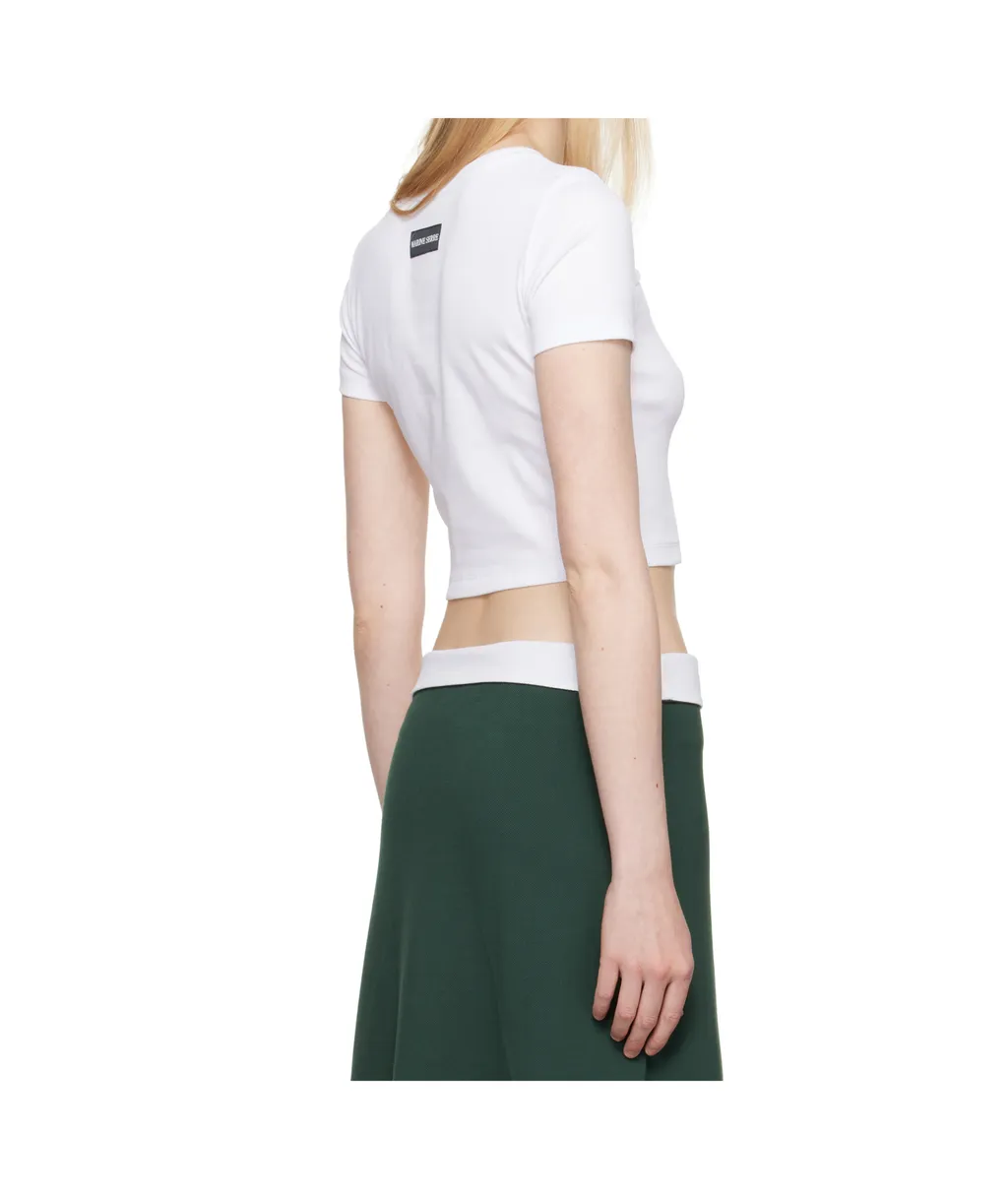 Logo Embroidered Cut-Out Detailed T-Shirt