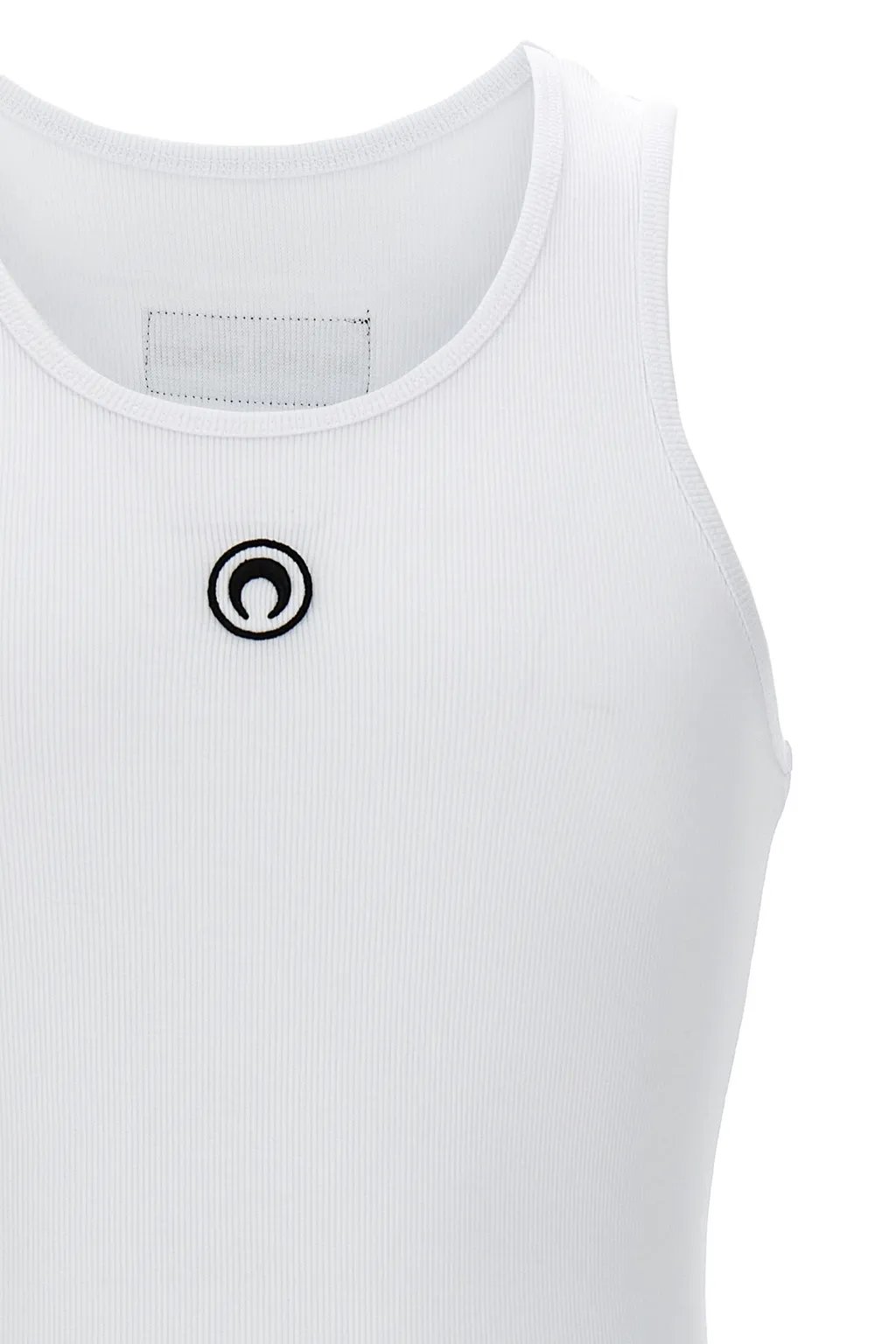 Moon Logo Embroidered Ribbed Tank Top