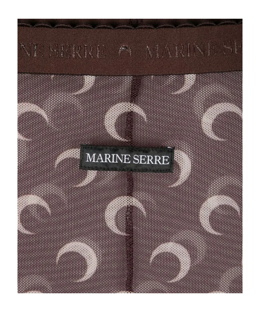Moon Printed Semi-Sheer Socks