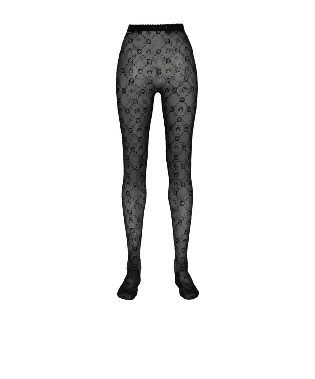 All-Over Moon Printed Tights