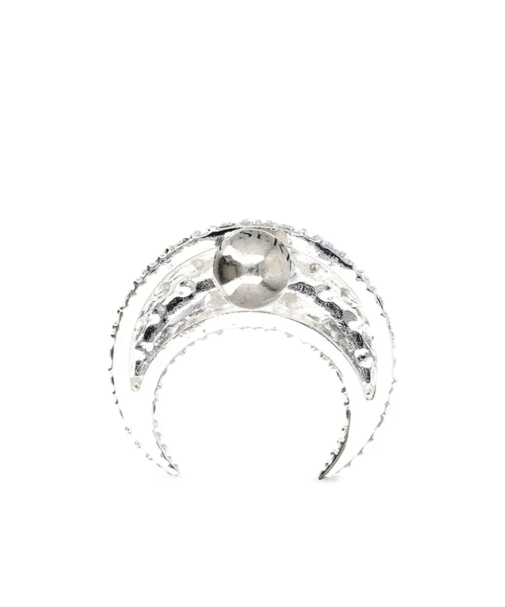 Moon Embellished Moon Stud