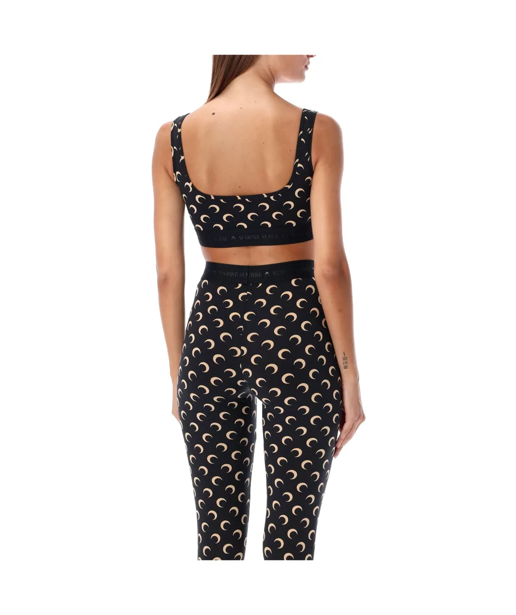Moon Printed Cropped Top