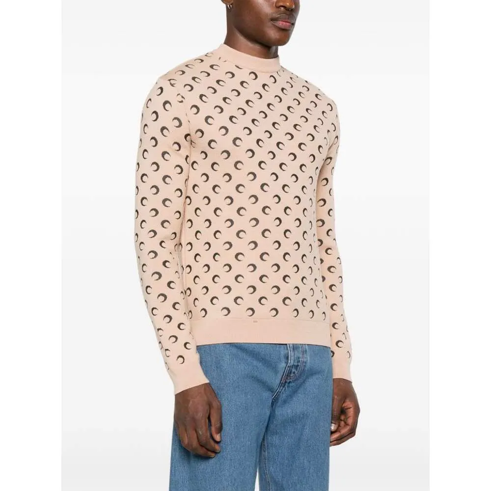 Moon Intarsia Knit Sweater