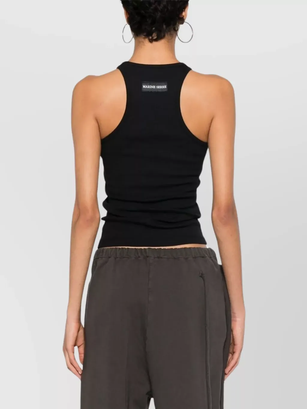 Crescent Moon Embroidered Sleeveless Tank Top