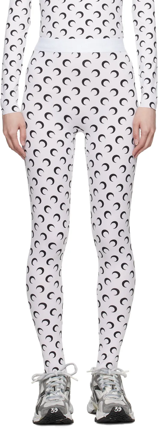 Moon Printed Skinny-Cut Leggings