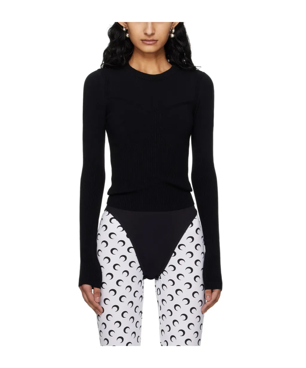 Rib Round-Neck Sweater