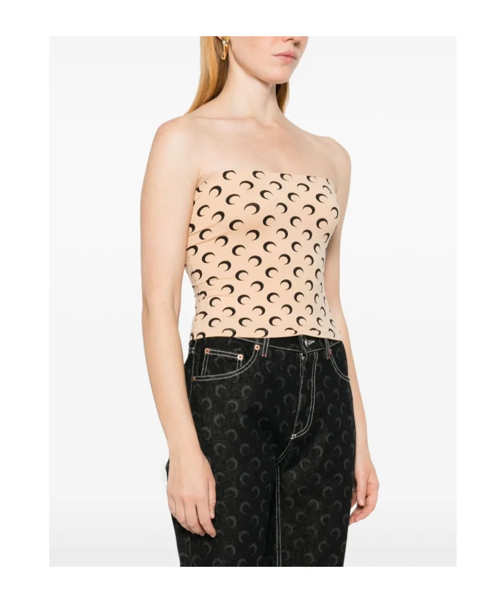 All-Over Moon Printed Top