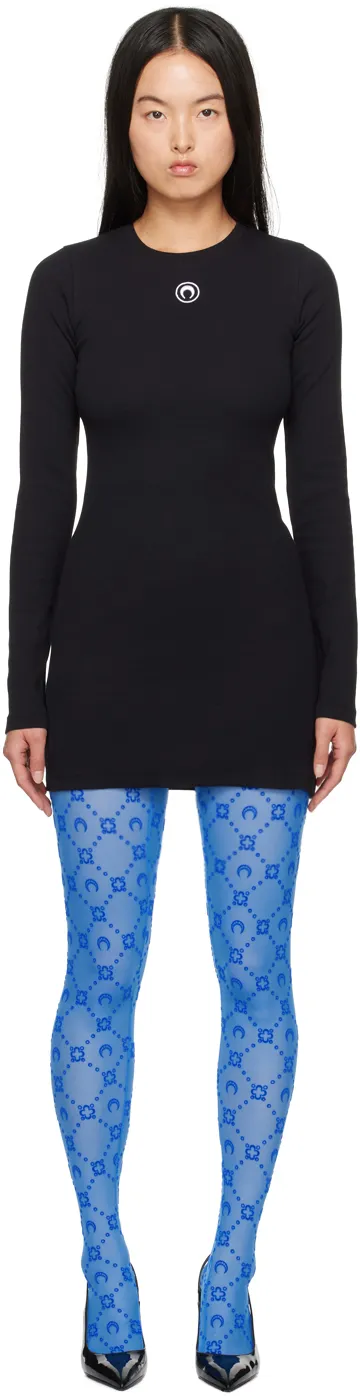 Logo Detailed Long Sleeved Mini Dress