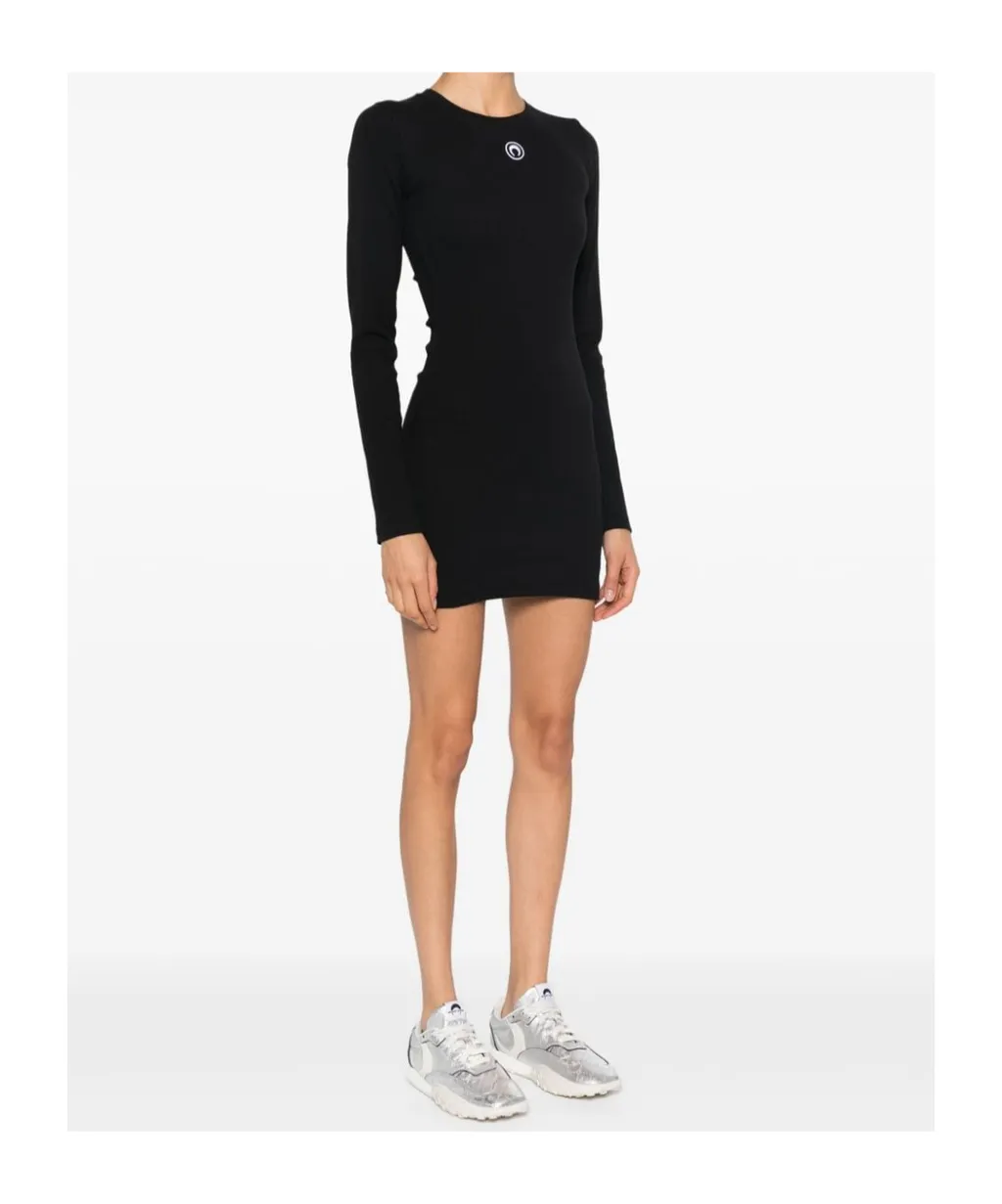 Logo Detailed Long Sleeved Mini Dress