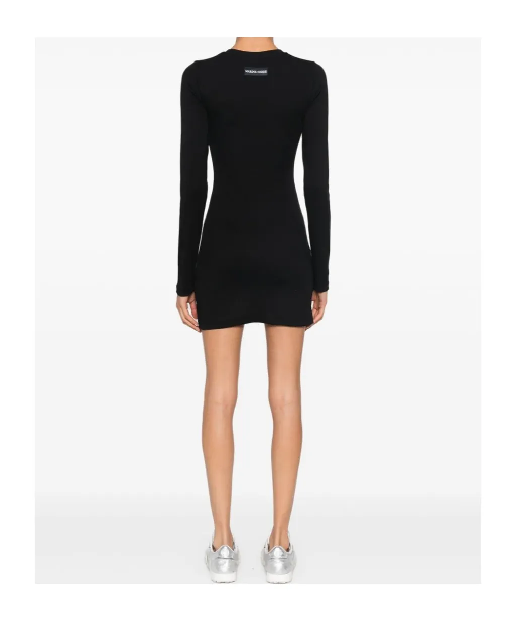 Logo Detailed Long Sleeved Mini Dress