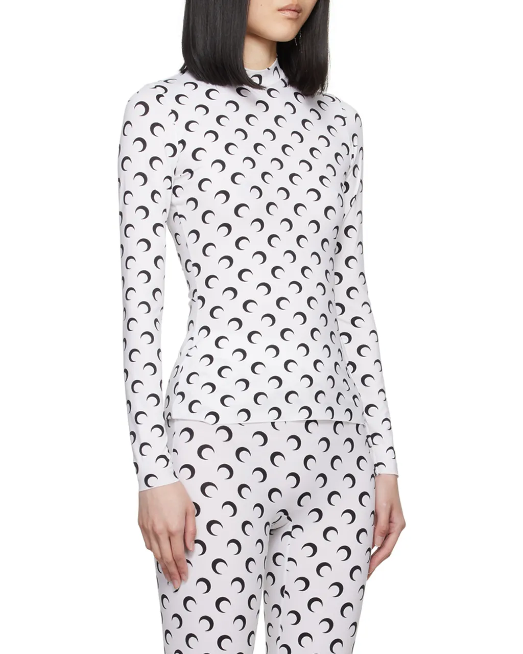 Moon Printed Long Sleeved Top