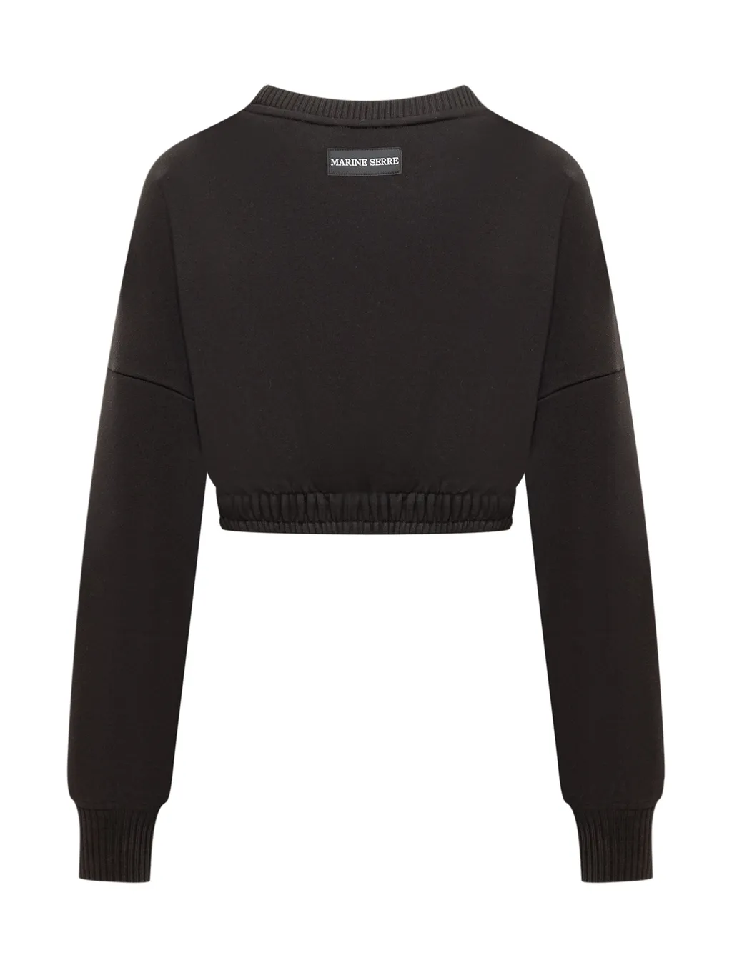 Moon Embroidered Cropped Knit Jumper