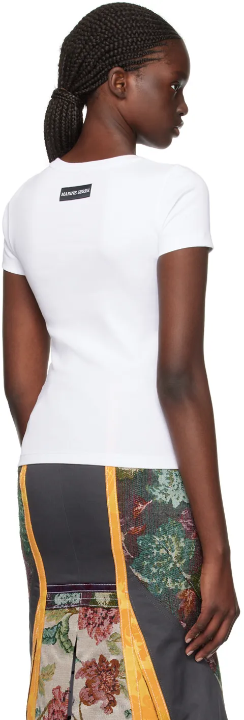 Logo Embroidered Fine Rib T-Shirt