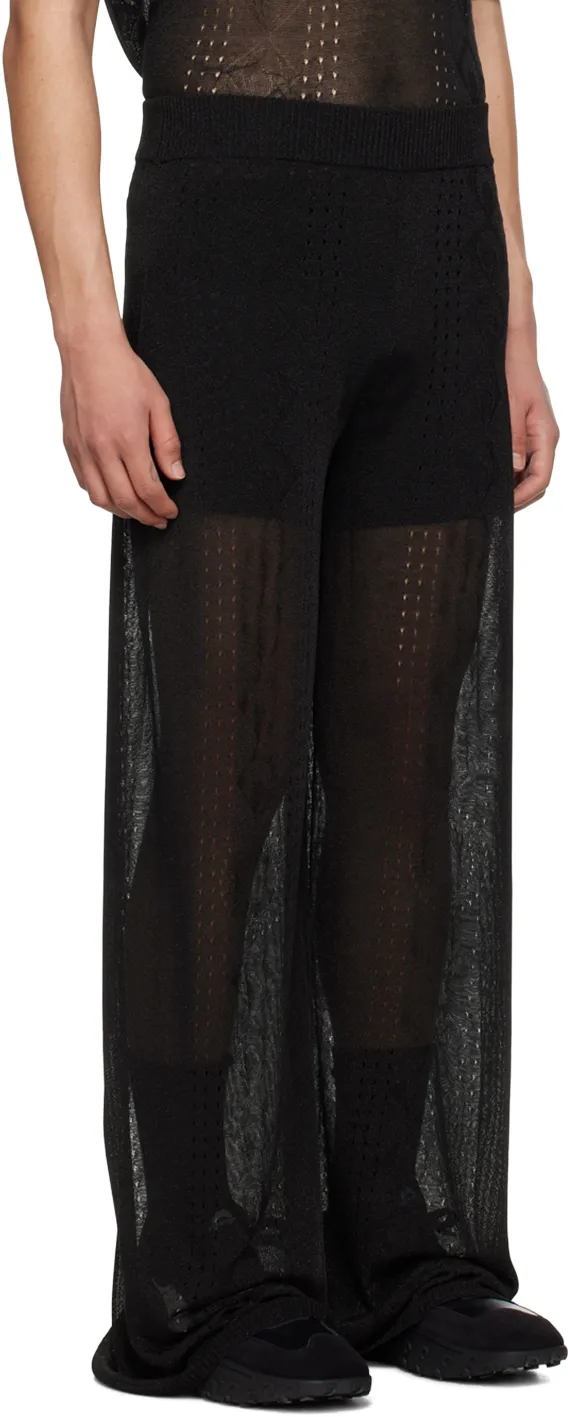 Mesh Logo Pattern Trousers
