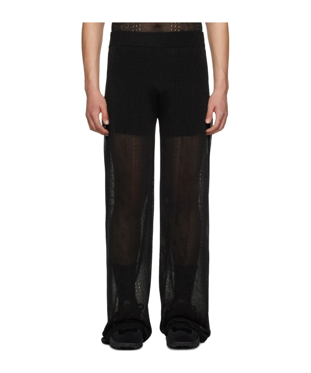 Mesh Logo Pattern Trousers