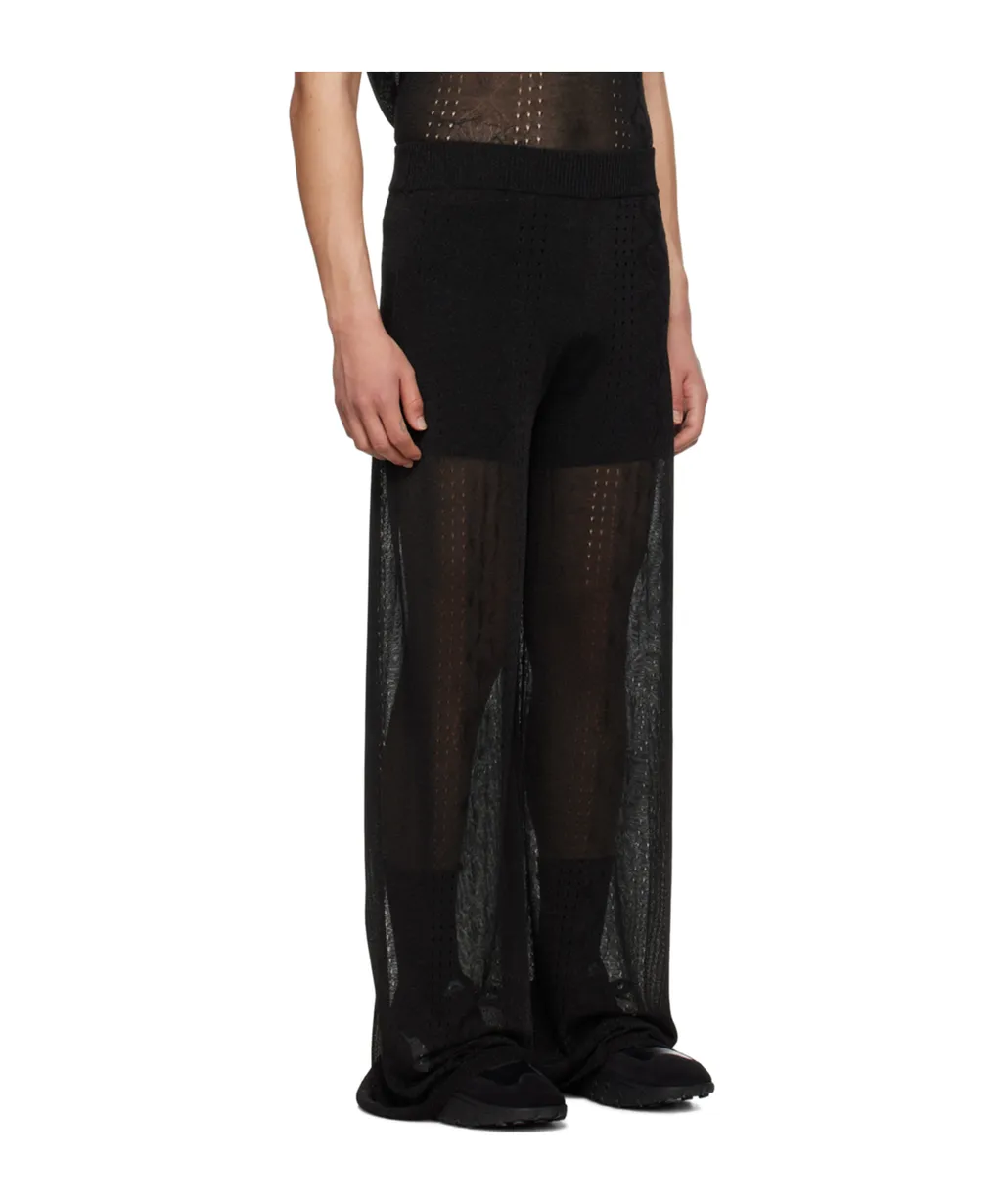 Mesh Logo Pattern Trousers