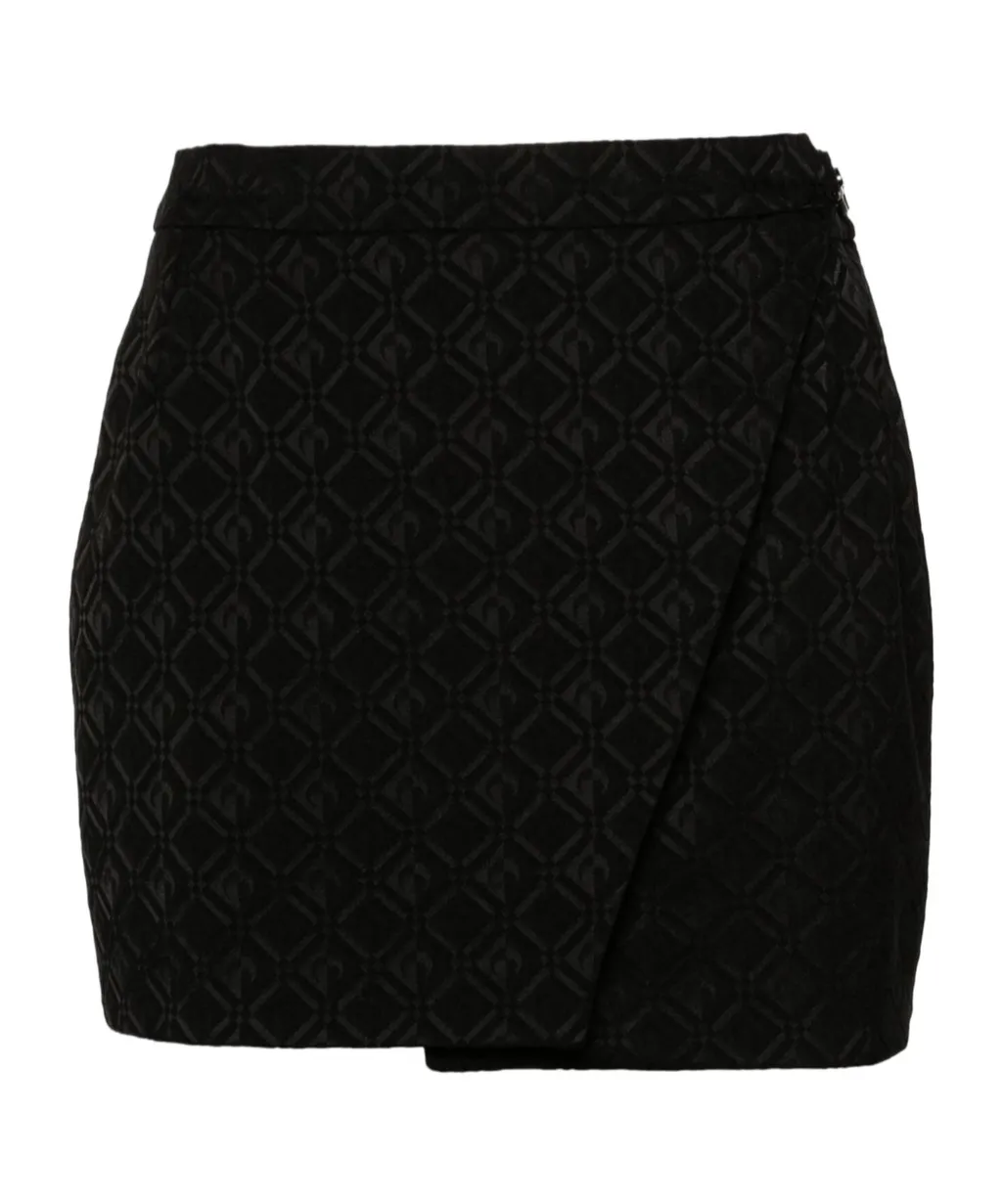 Moon Jacquard Wrap Mini Skirt