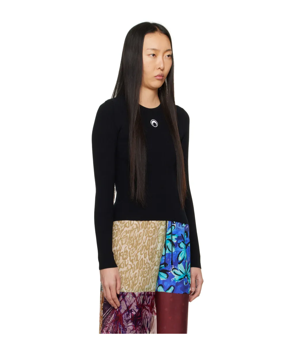 Long-Sleeved Ribbed Sweater