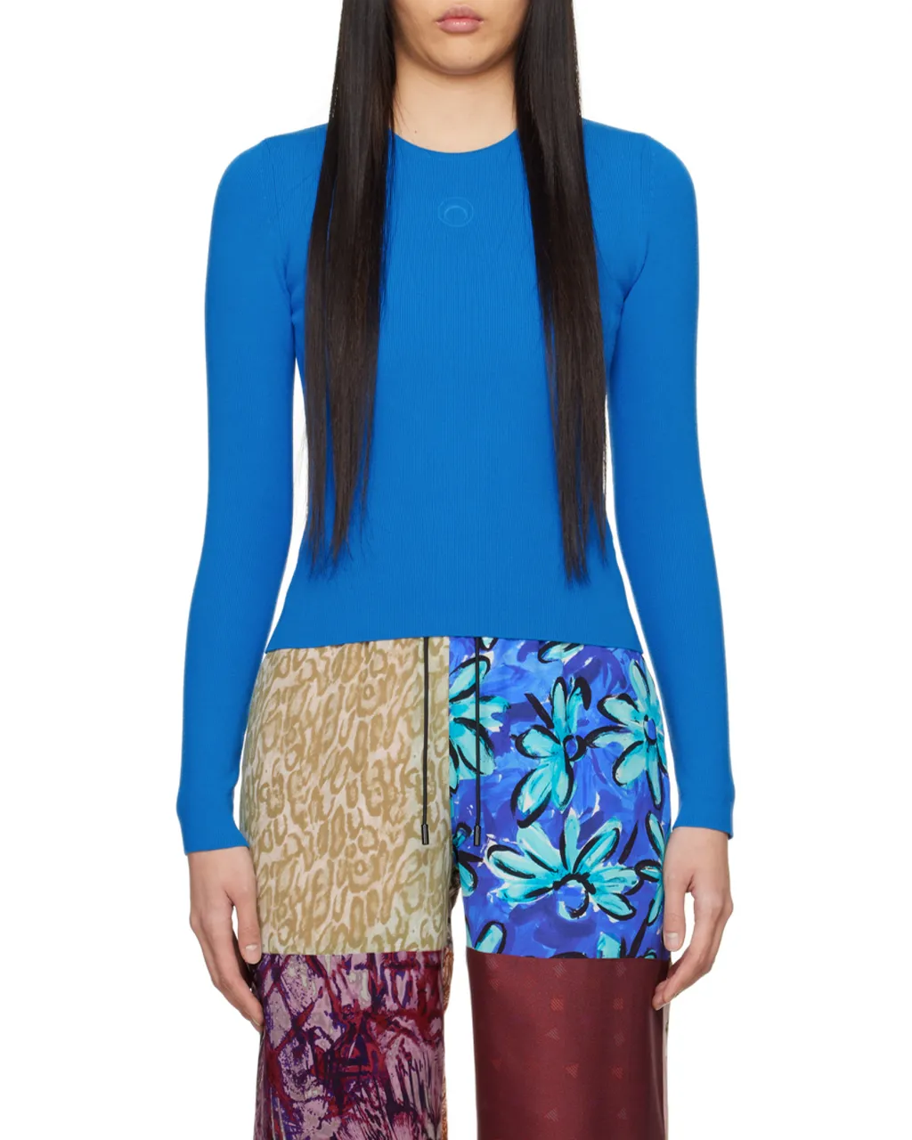 Long-Sleeved Ribbed Sweater