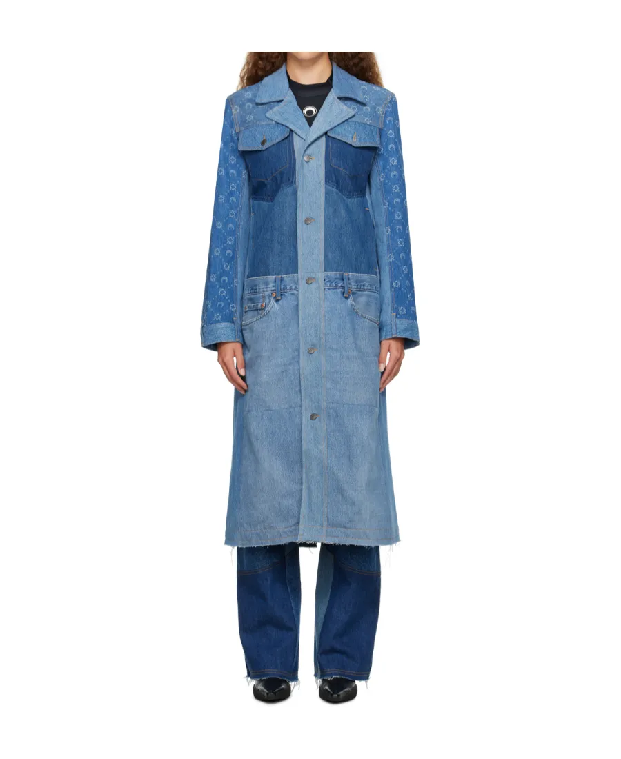 Moonogram Long Denim Jacket