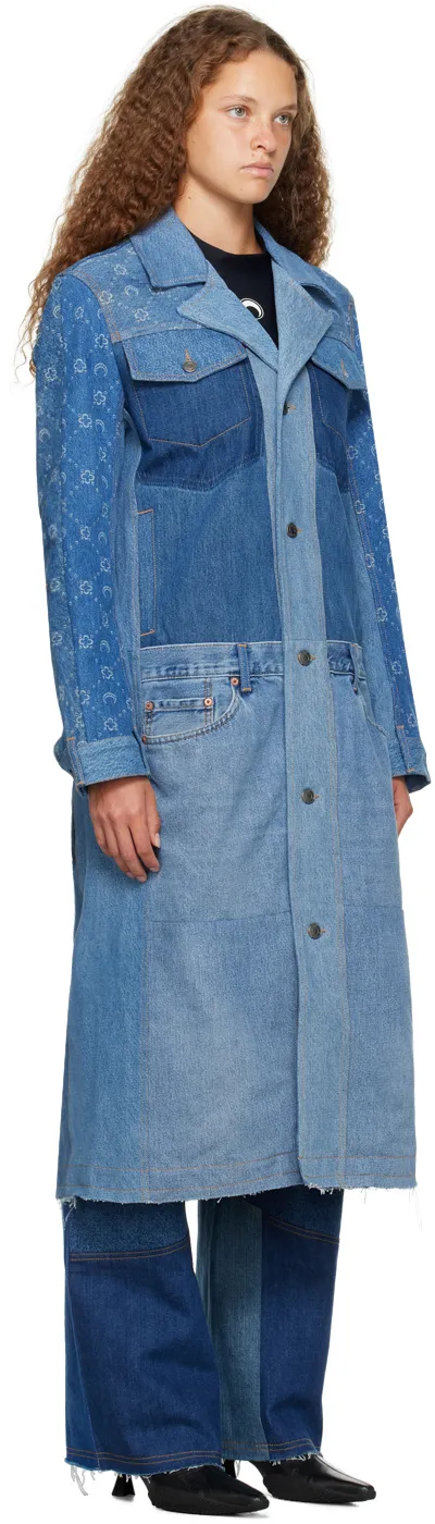 Moonogram Long Denim Jacket