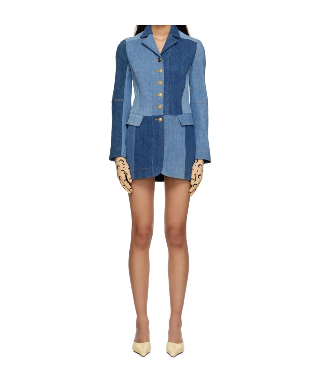 Patchwork Denim Dress