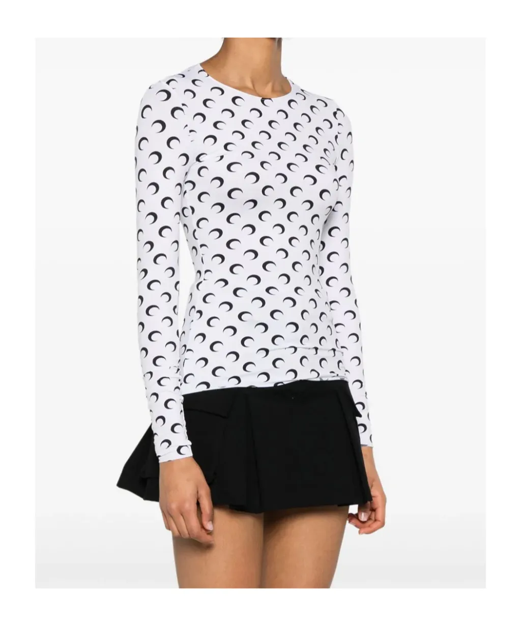 All-Over Moon Printed Top