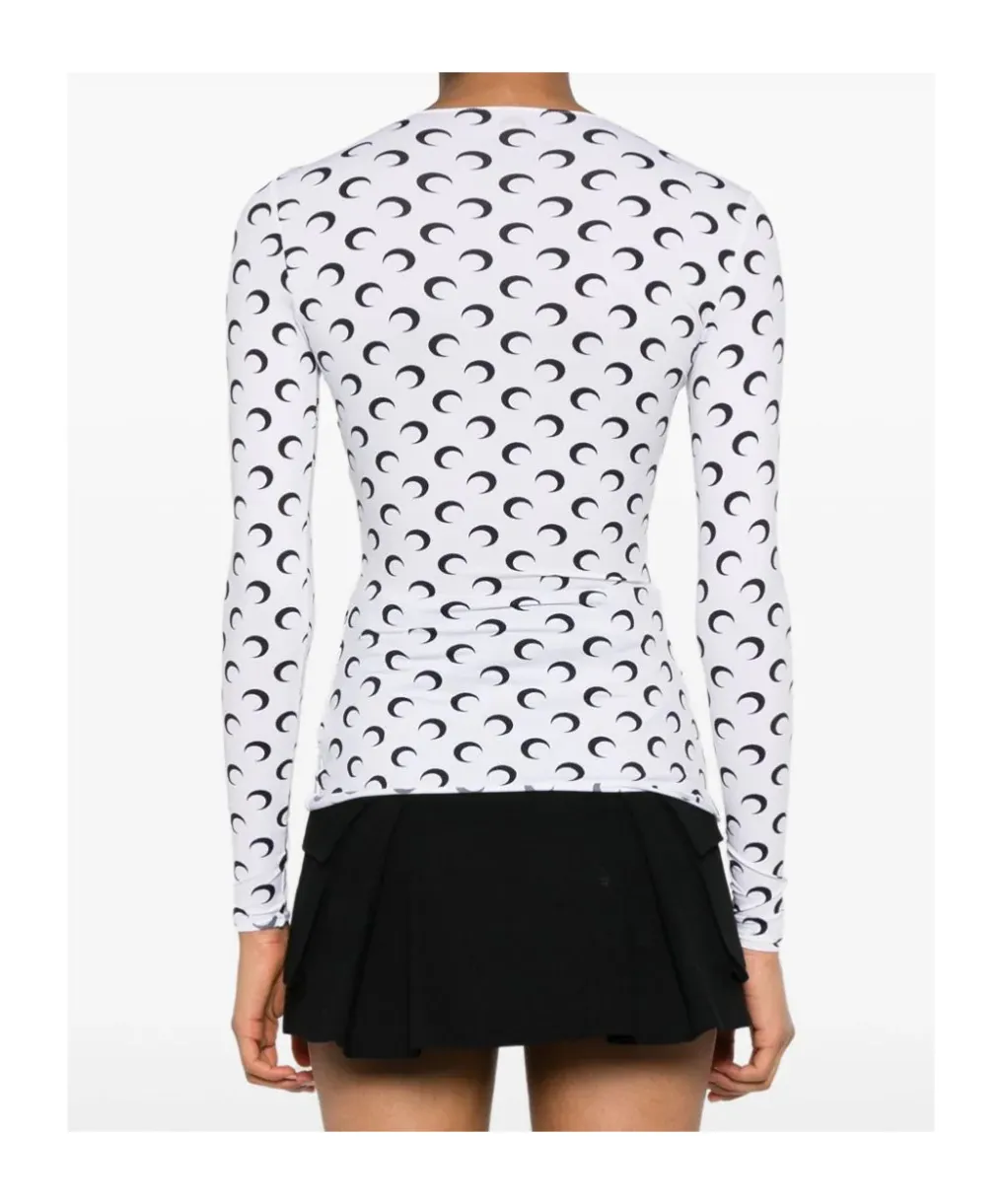 All-Over Moon Printed Top
