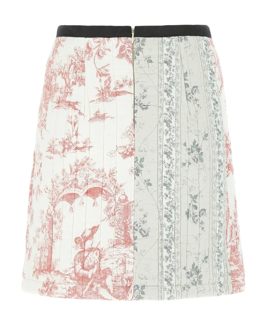 All Over Floral Printed Mini Skirt